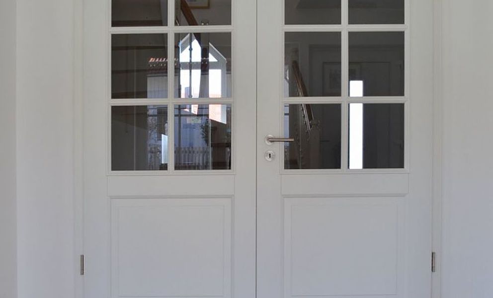 zweiflügelige Zimmertüre in Weißlack - Schreinerei Josef Schneider Kirchdorf