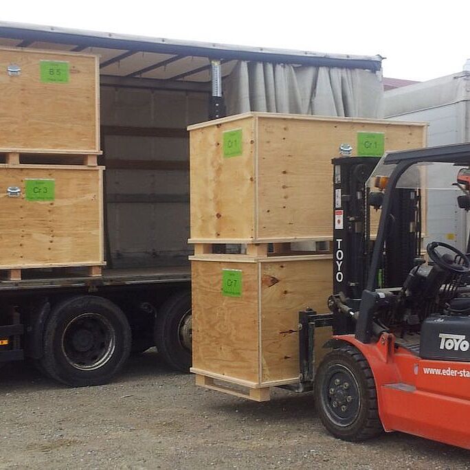 Verpackungskisten Verladung