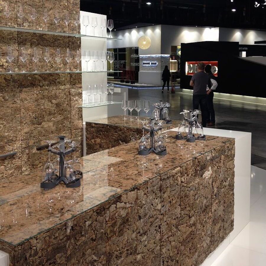 Messestand Theke in Kork Messestand Theke in Kork